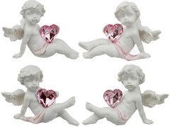 Statueta Ingeras cu Inimioara Roz 5.5 cm